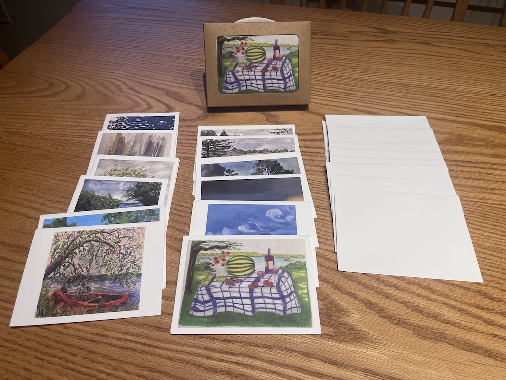Notecards featuring Lindley Bay original works of art